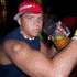 Enjoying a fine bottle of Corona
